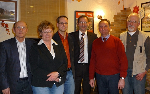 Rainer Penzel, Regina Schmidt, Thomas Bernstein, Ministerpräsident Matthias Platzeck, Thomas Simon, Hans-Ullrich Reichel